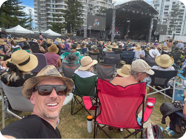 Stage at music festival